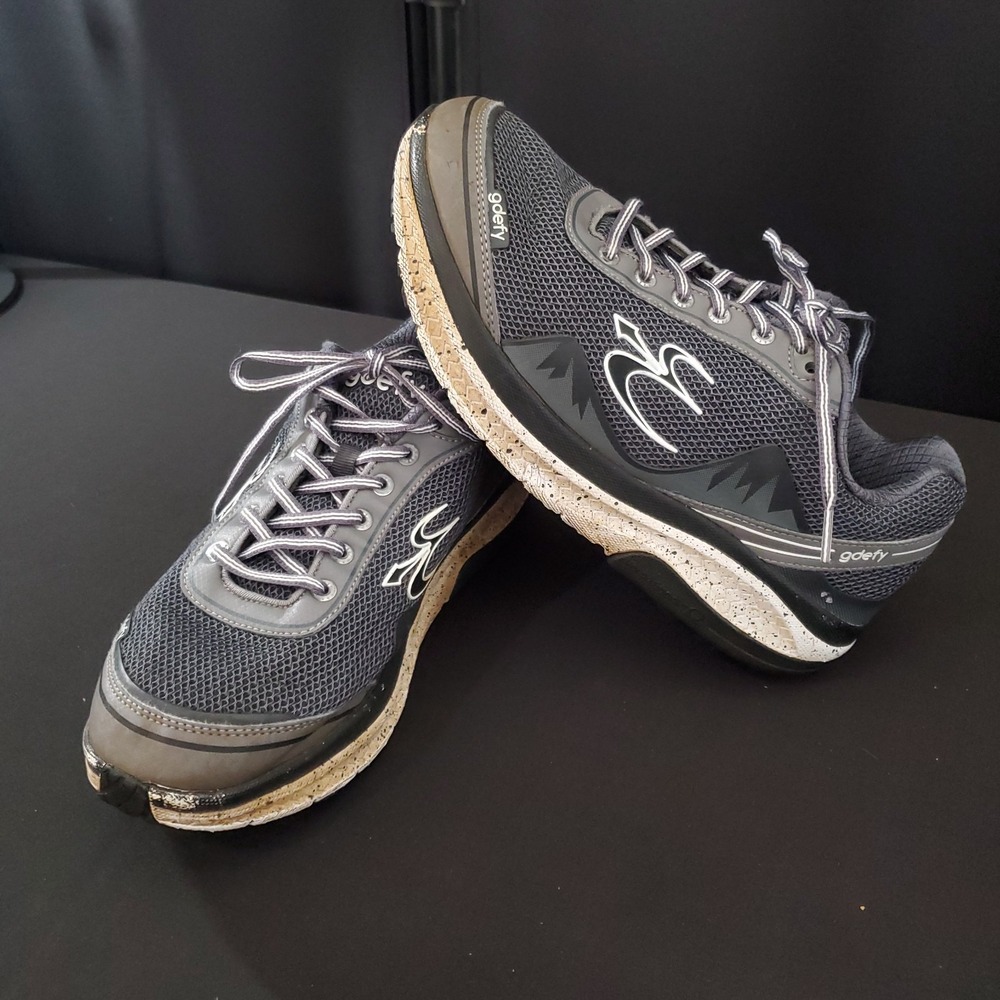 GDEFY Gravity Defyer Gray Black Shoes Sneakers Comfort Fit Lace Up Women's 11